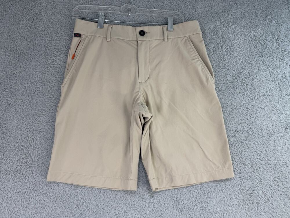 KJUS Shorts Mens 32(31) Regular Fit Beige Cream Iver 9.5" Golf Chino